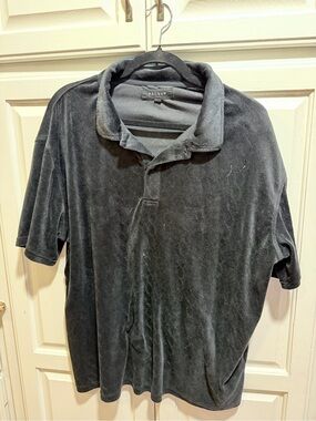 PacSun Men's Charcoal Black Polo Shirt